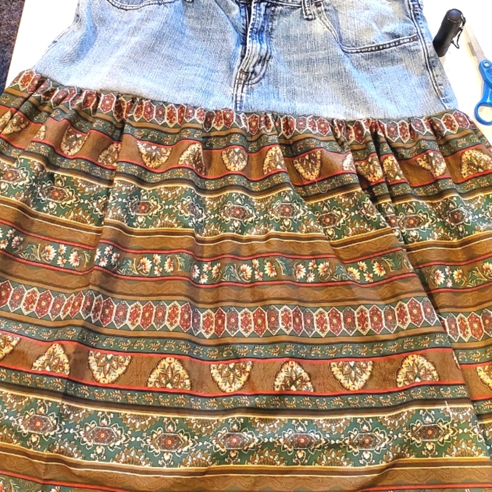 Upcycled Jean Skirt